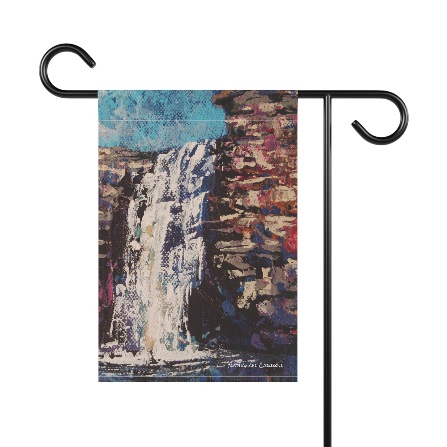 Original Waterfall Art: Garden & House Banner