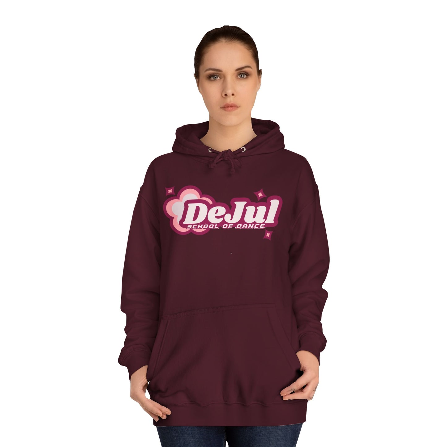 Trendy Unisex College Hoodie - 'DeJul' Design - Perfect for Students & Casual Wear