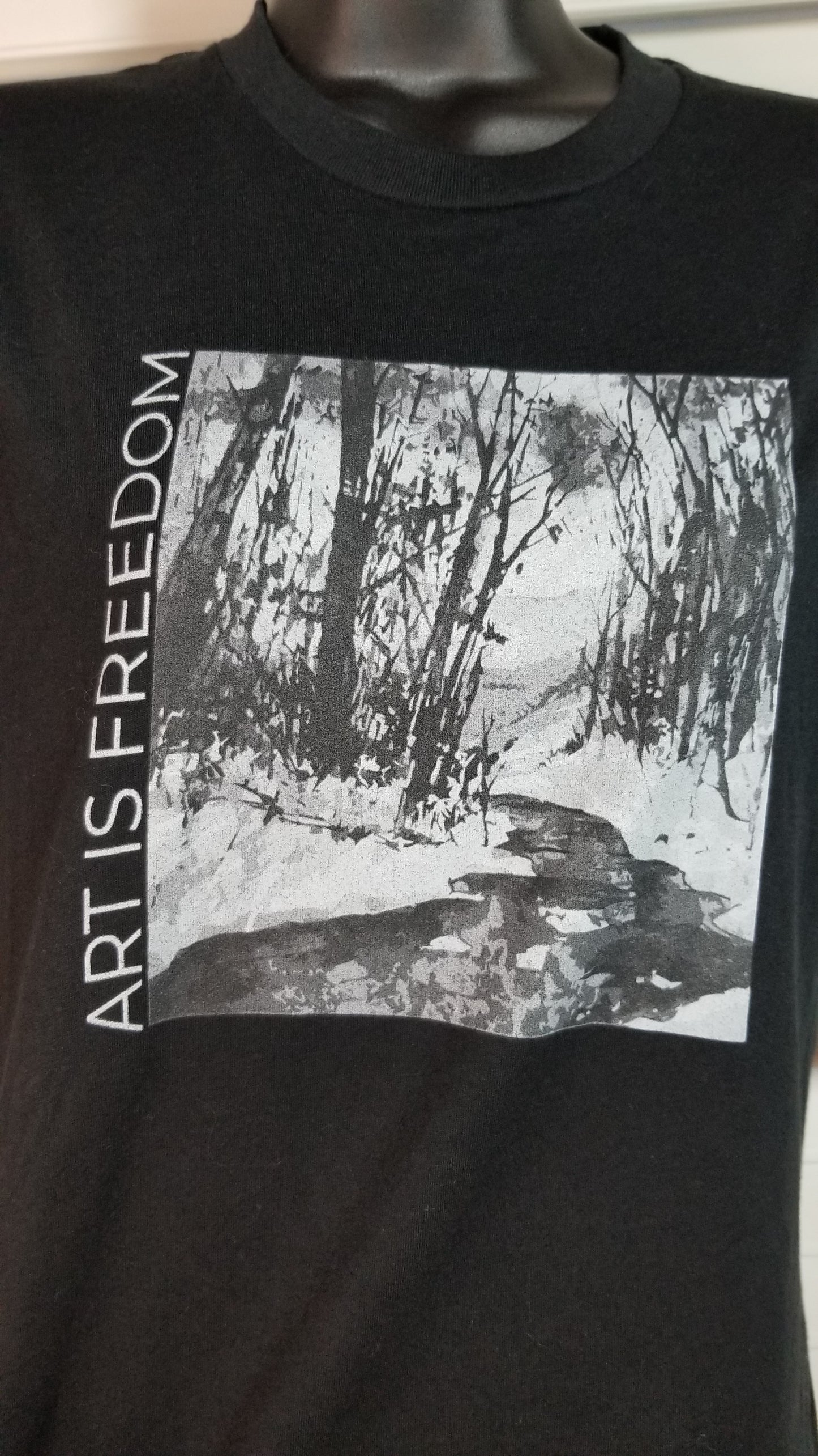 Unisex Art is Freedom Black & White Art T-shirt