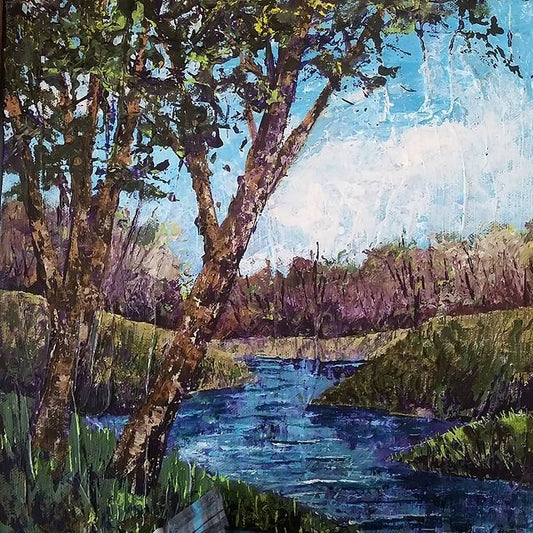 8X8 Inch Canvas Art Print: Big Scratchy Trees