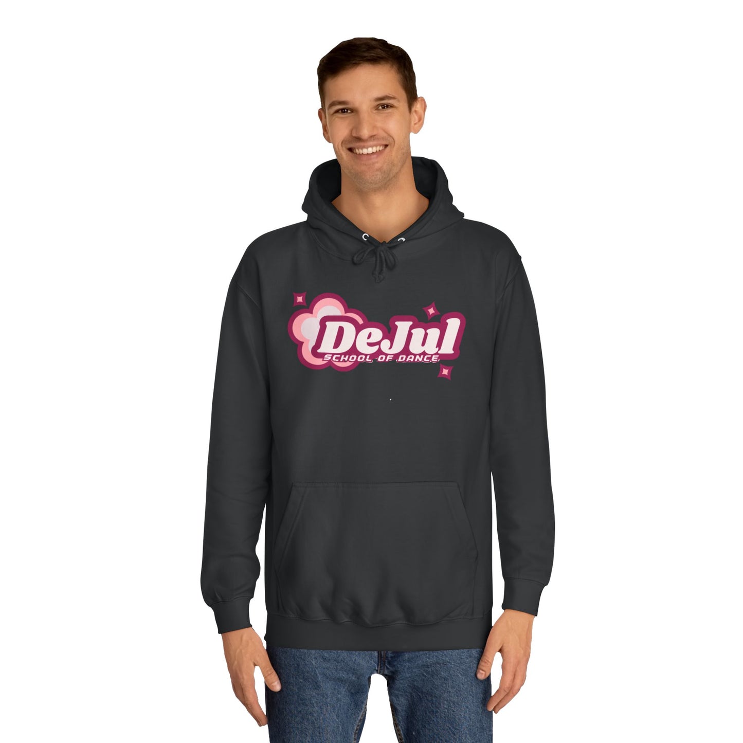 Trendy Unisex College Hoodie - 'DeJul' Design - Perfect for Students & Casual Wear
