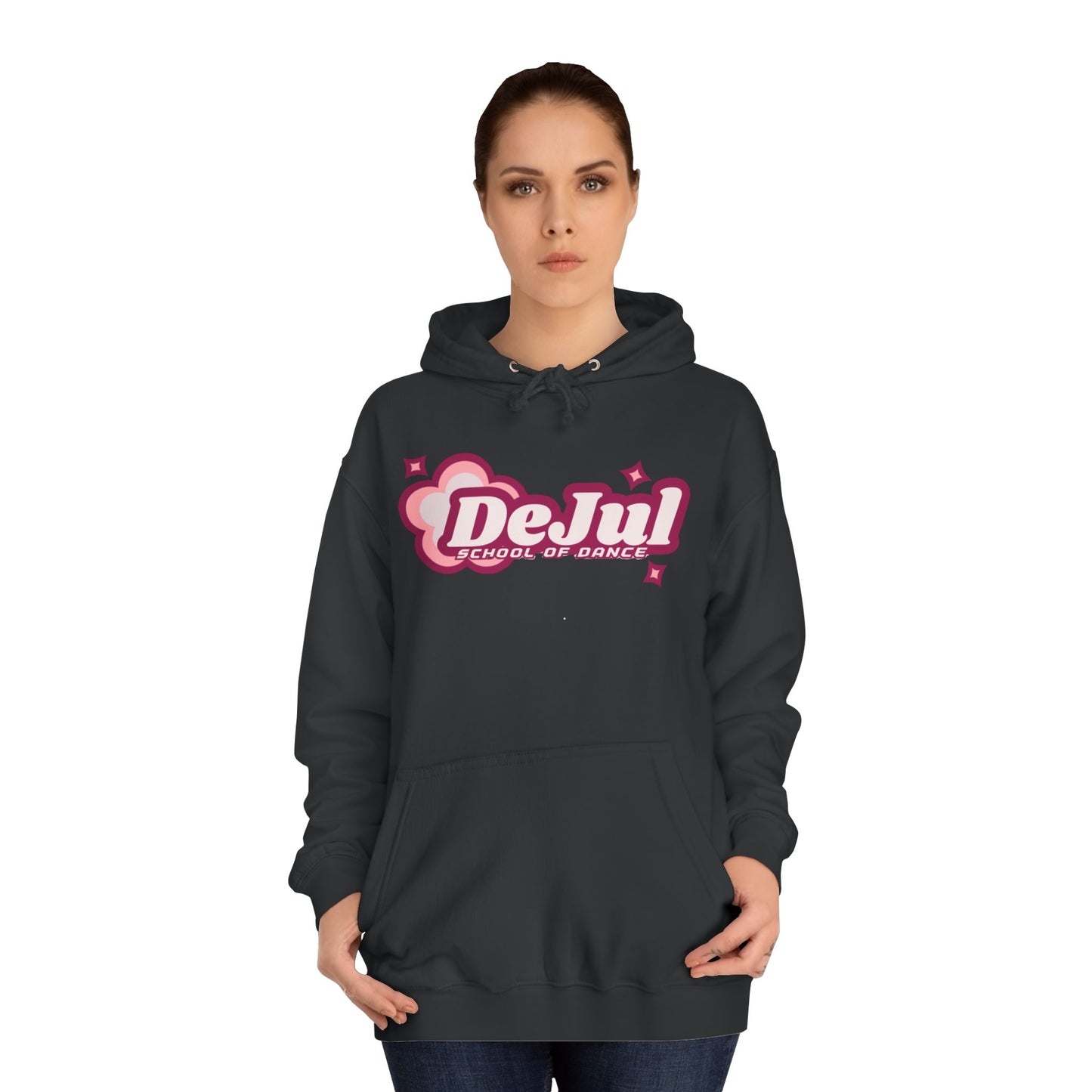 Trendy Unisex College Hoodie - 'DeJul' Design - Perfect for Students & Casual Wear