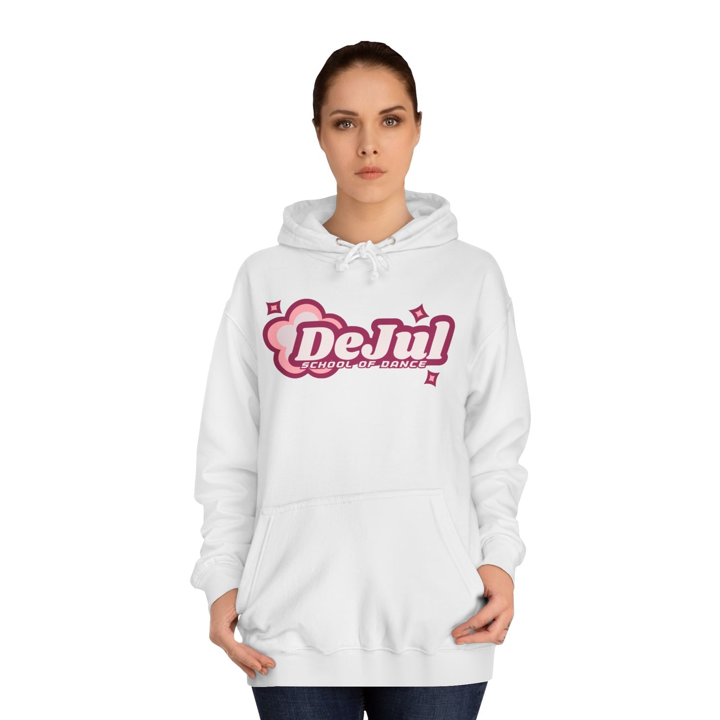 Trendy Unisex College Hoodie - 'DeJul' Design - Perfect for Students & Casual Wear