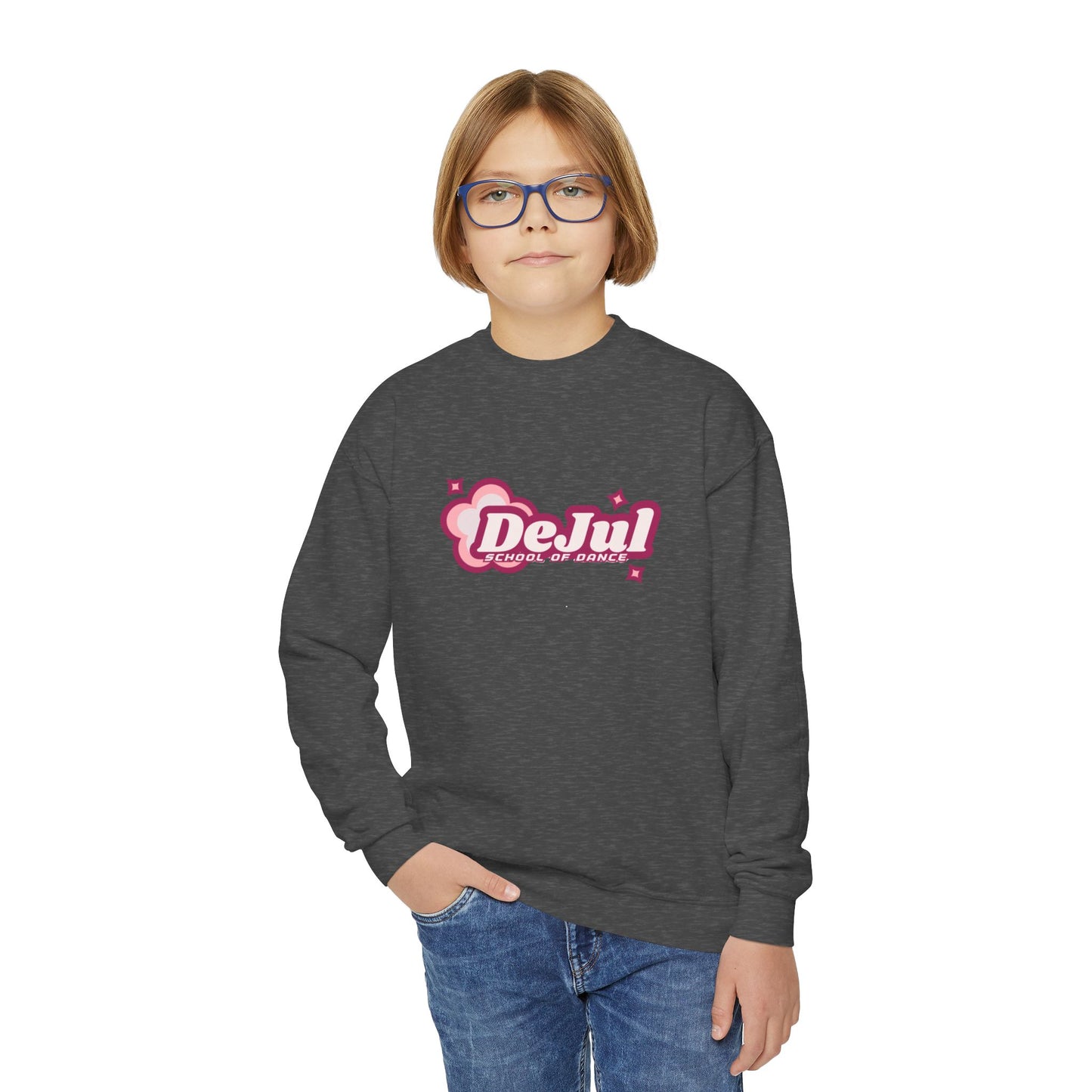 Youth Crewneck Sweatshirt - DeJul Design, Trendy Kids Apparel