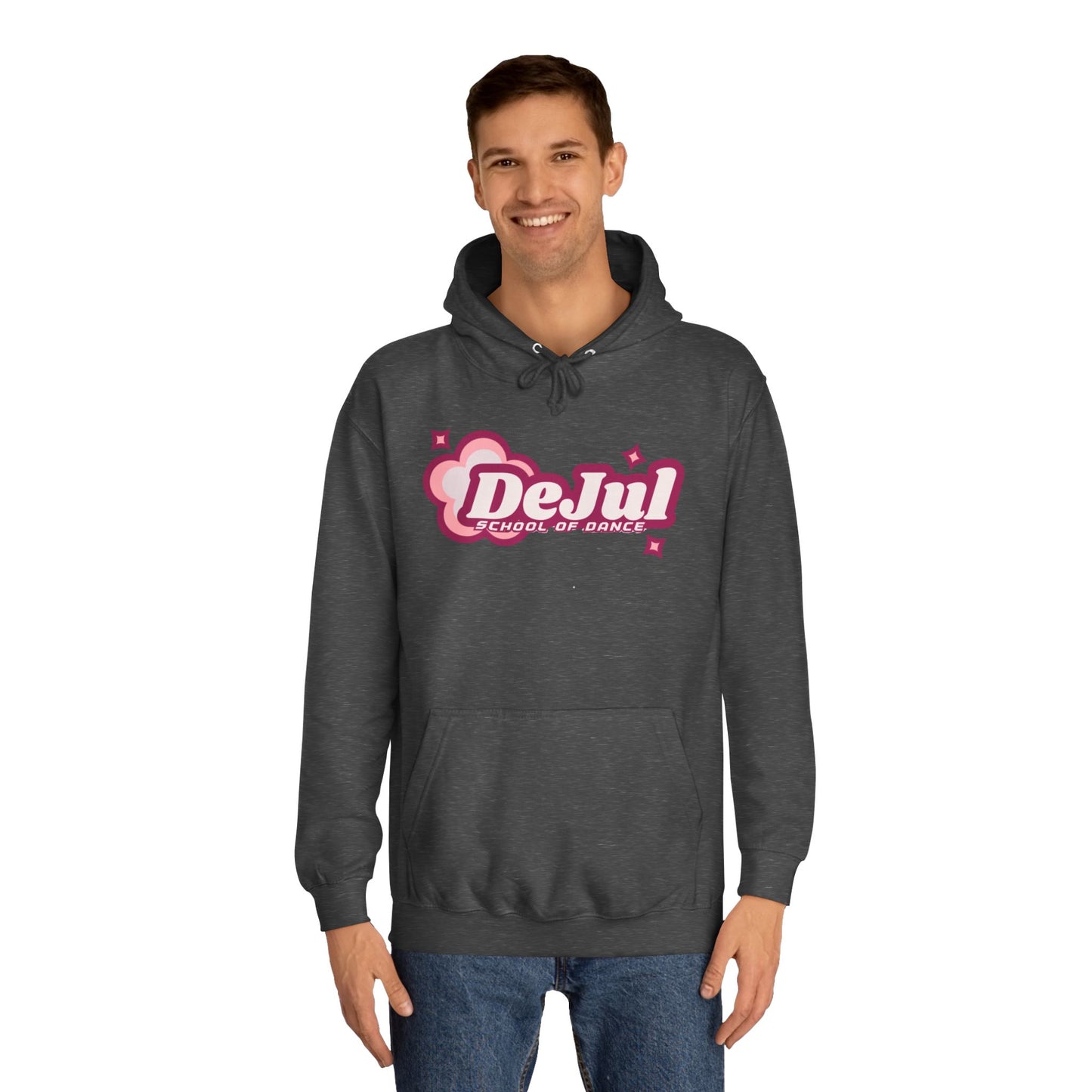 Trendy Unisex College Hoodie - 'DeJul' Design - Perfect for Students & Casual Wear