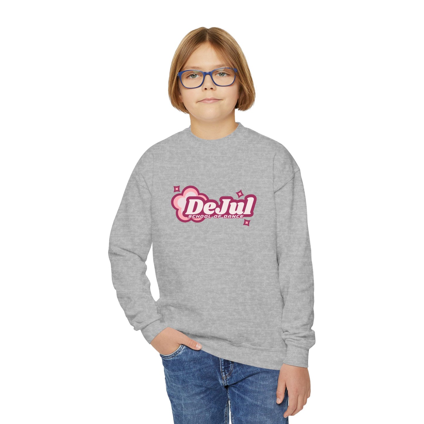 Youth Crewneck Sweatshirt - DeJul Design, Trendy Kids Apparel