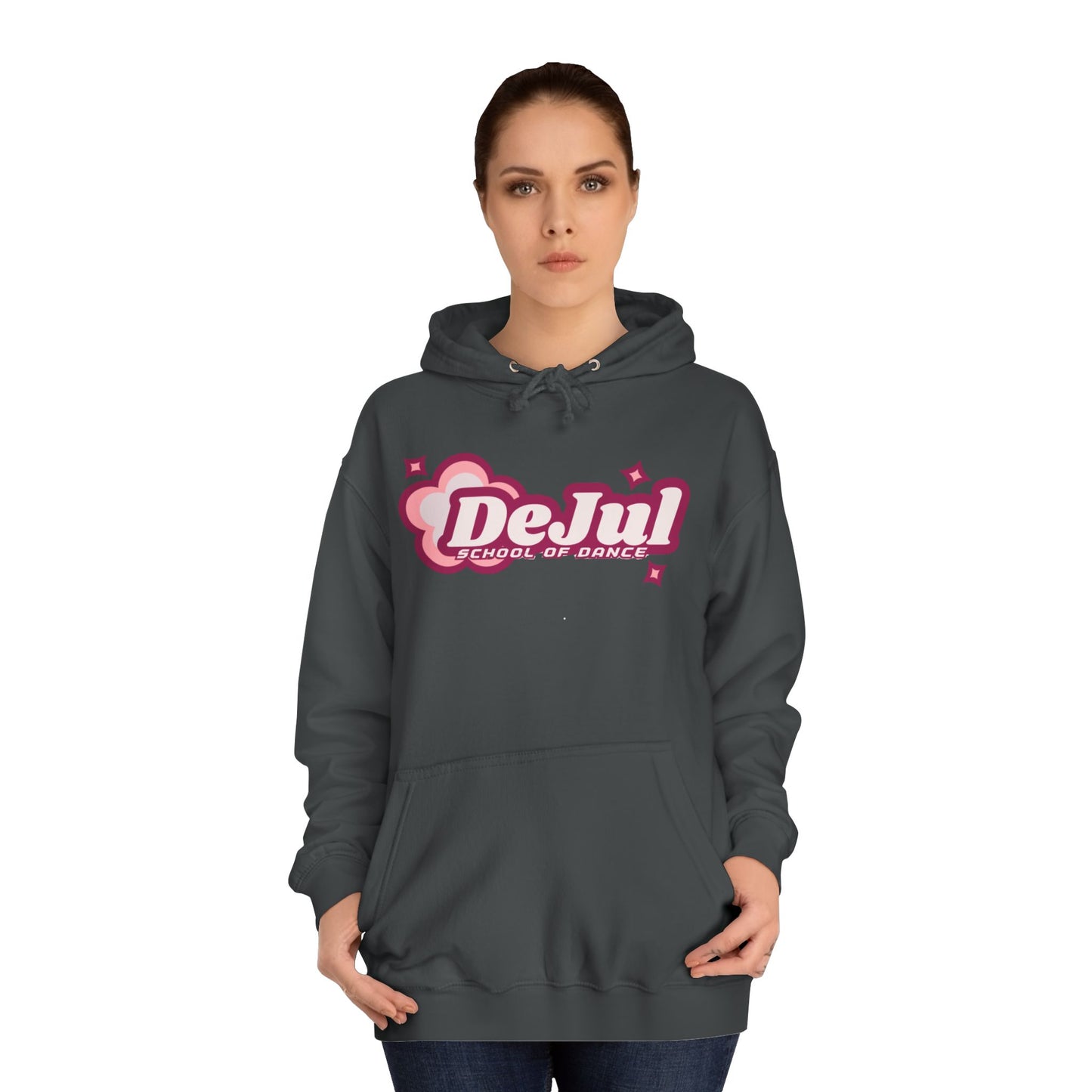 Trendy Unisex College Hoodie - 'DeJul' Design - Perfect for Students & Casual Wear