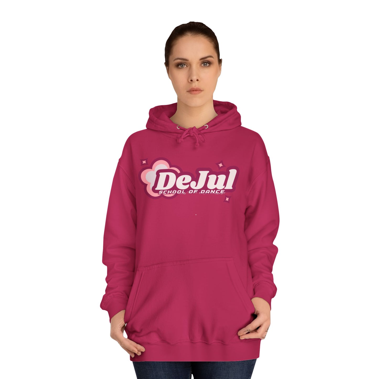Trendy Unisex College Hoodie - 'DeJul' Design - Perfect for Students & Casual Wear