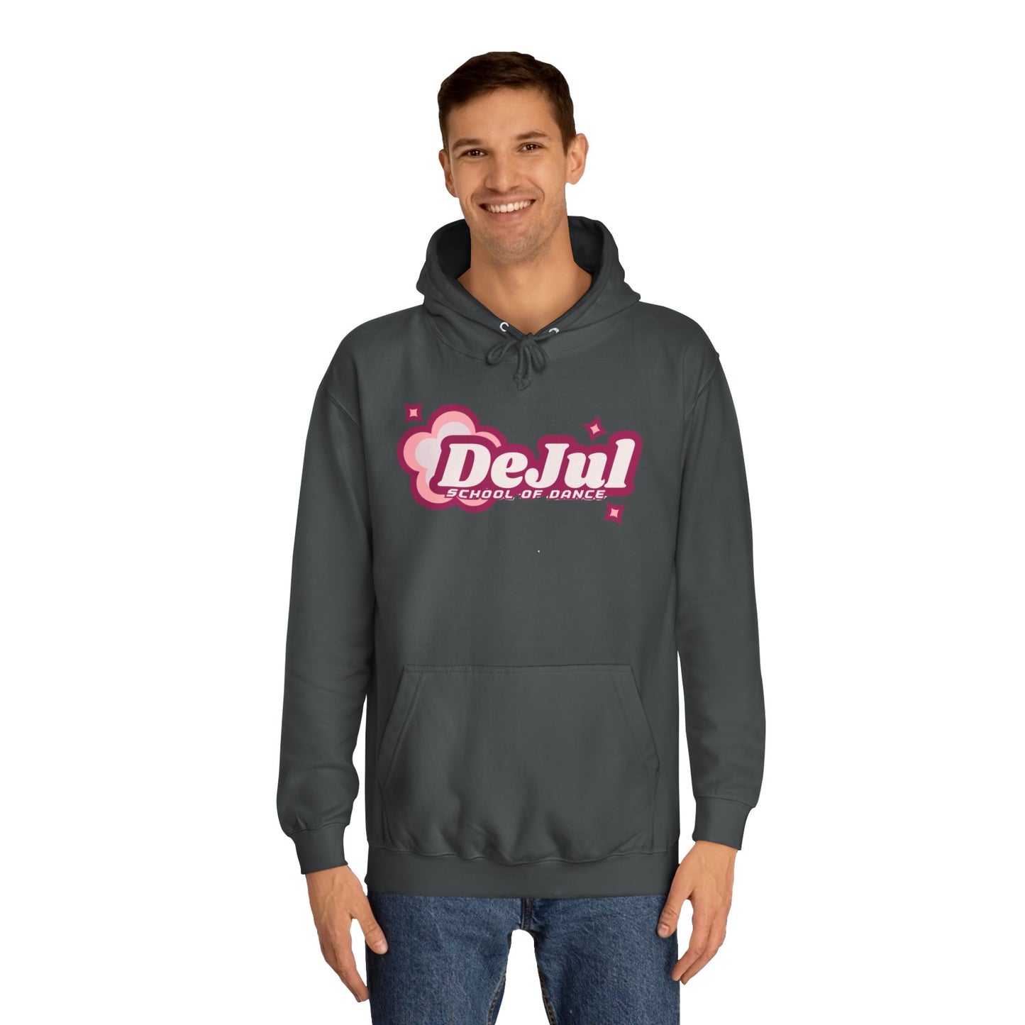 Trendy Unisex College Hoodie - 'DeJul' Design - Perfect for Students & Casual Wear