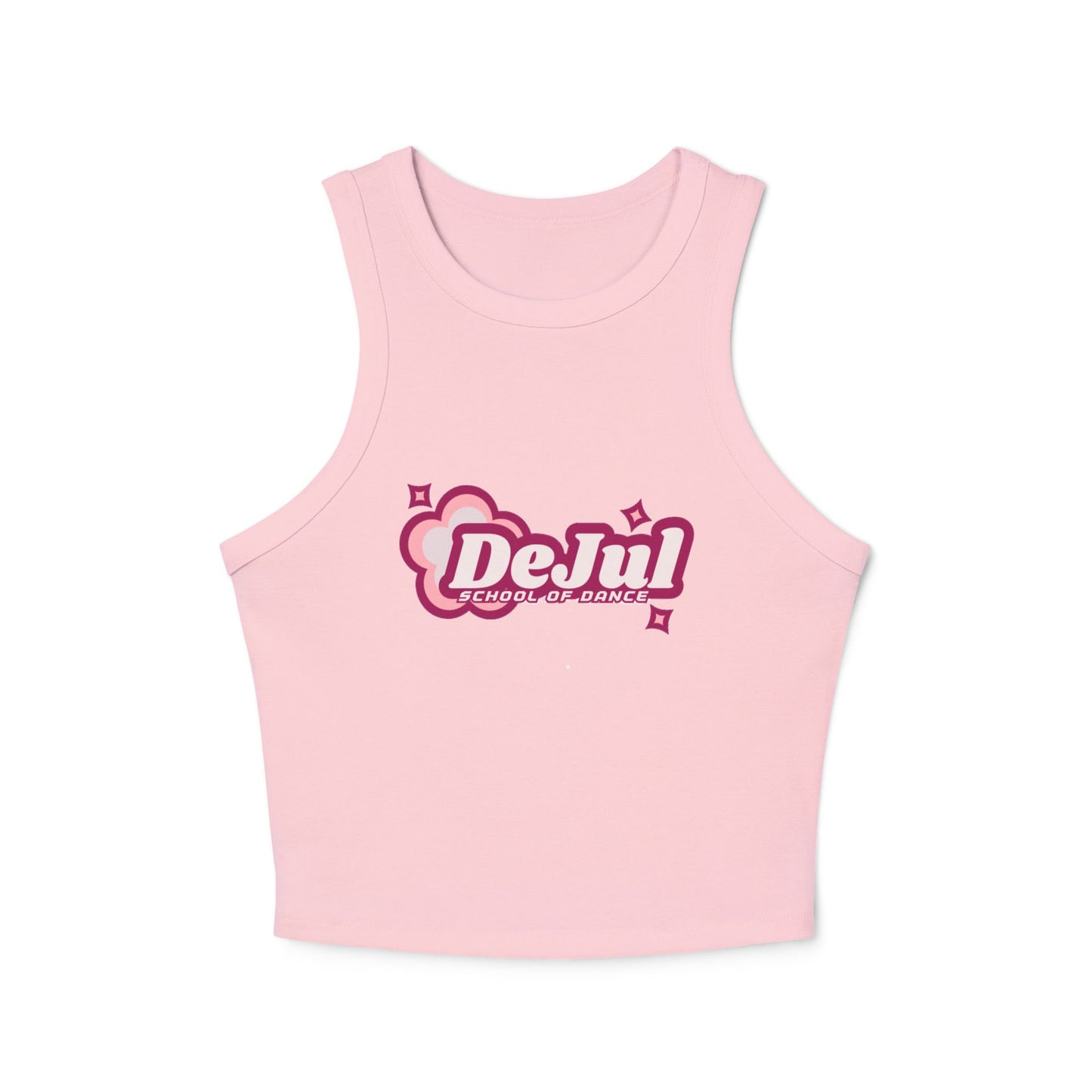 DeJul School of Dance Women&#039;s Micro Rib Racer Tank Top - Stylish Dance Apparel