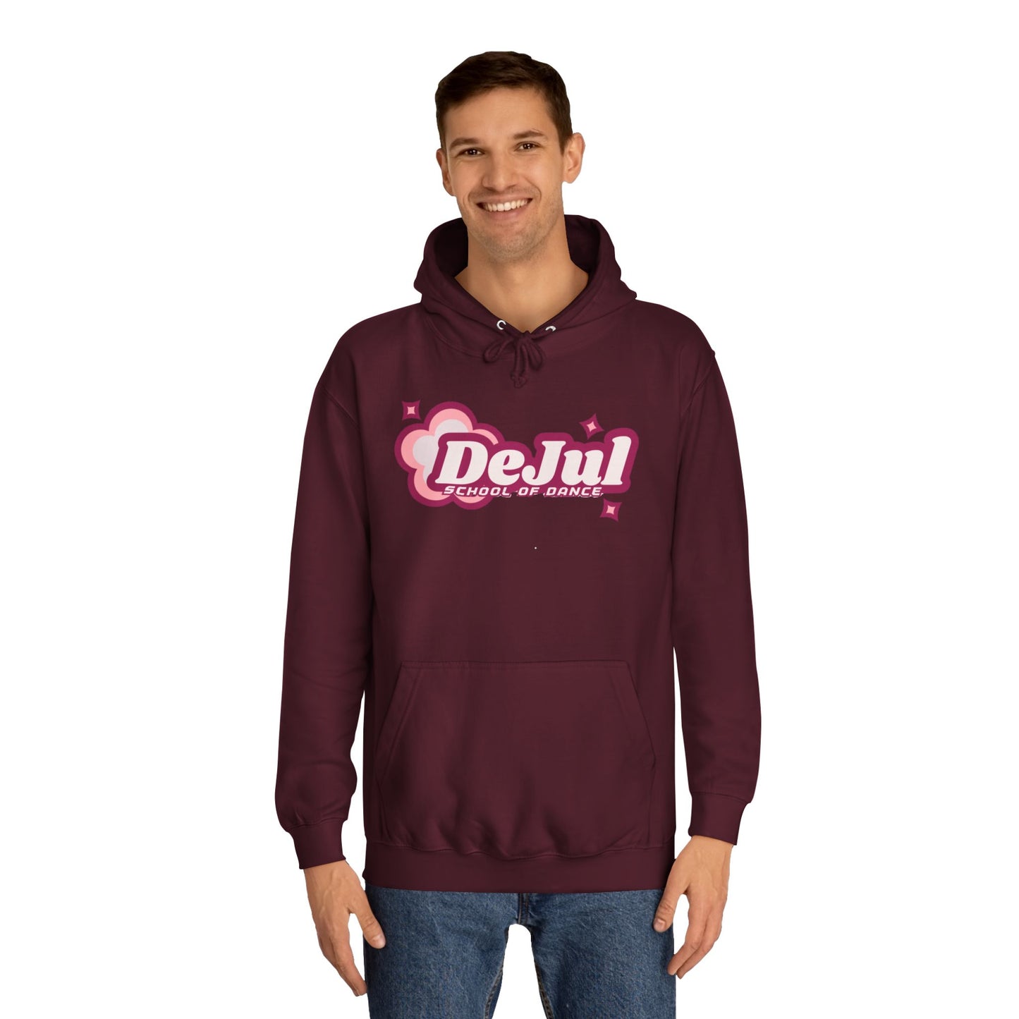 Trendy Unisex College Hoodie - 'DeJul' Design - Perfect for Students & Casual Wear