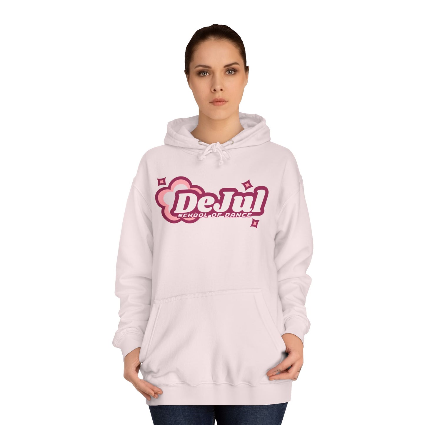 Trendy Unisex College Hoodie - 'DeJul' Design - Perfect for Students & Casual Wear
