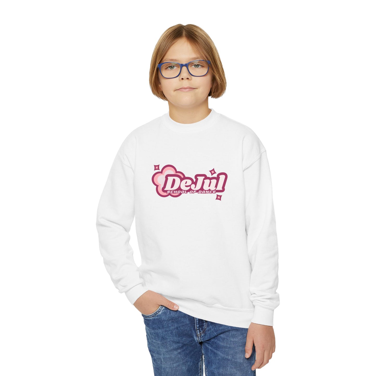 Youth Crewneck Sweatshirt - DeJul Design, Trendy Kids Apparel