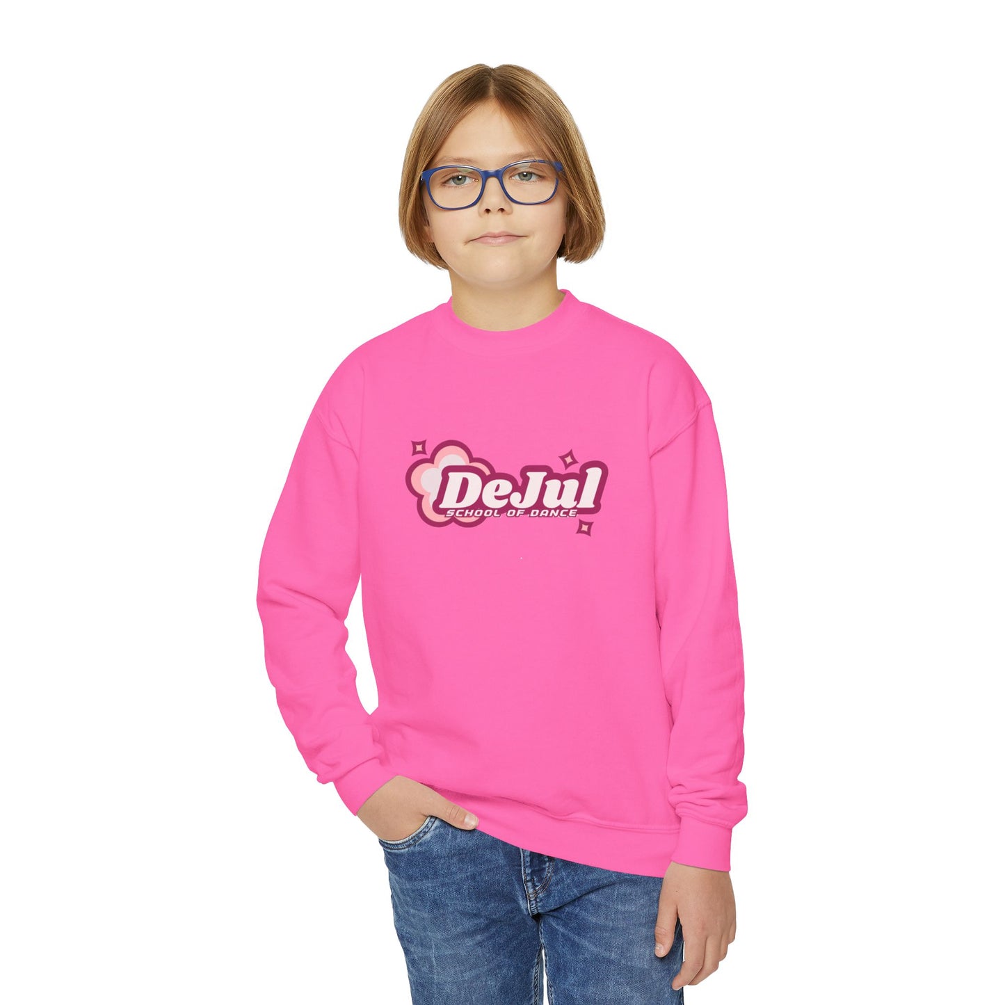 Youth Crewneck Sweatshirt - DeJul Design, Trendy Kids Apparel