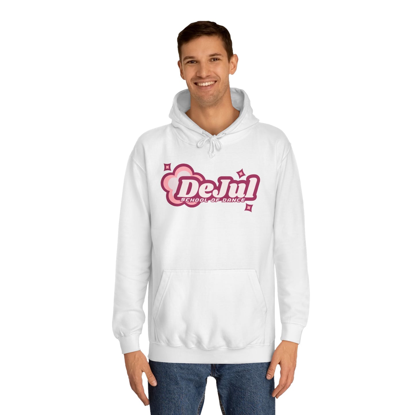 Trendy Unisex College Hoodie - 'DeJul' Design - Perfect for Students & Casual Wear