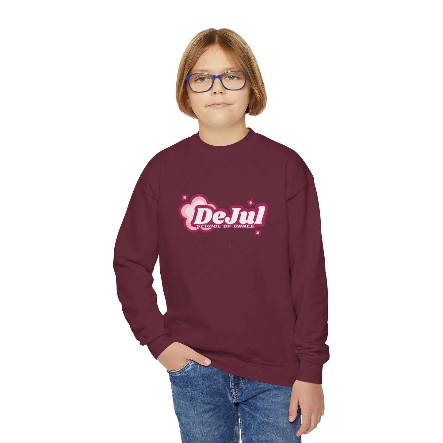 Youth Crewneck Sweatshirt - DeJul Design, Trendy Kids Apparel