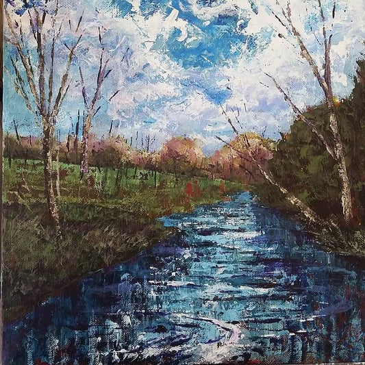 8X8 Inch Canvas Art Print: Naked Scratchy Trees