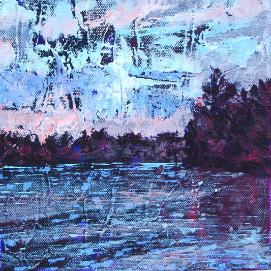 8X8 Inch Canvas Art Print: Coastal Large Trees