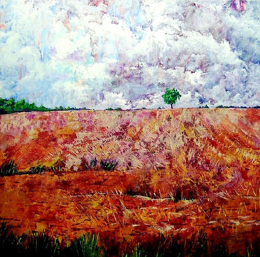 8X8 Inch Canvas Art Print: Lone Tree